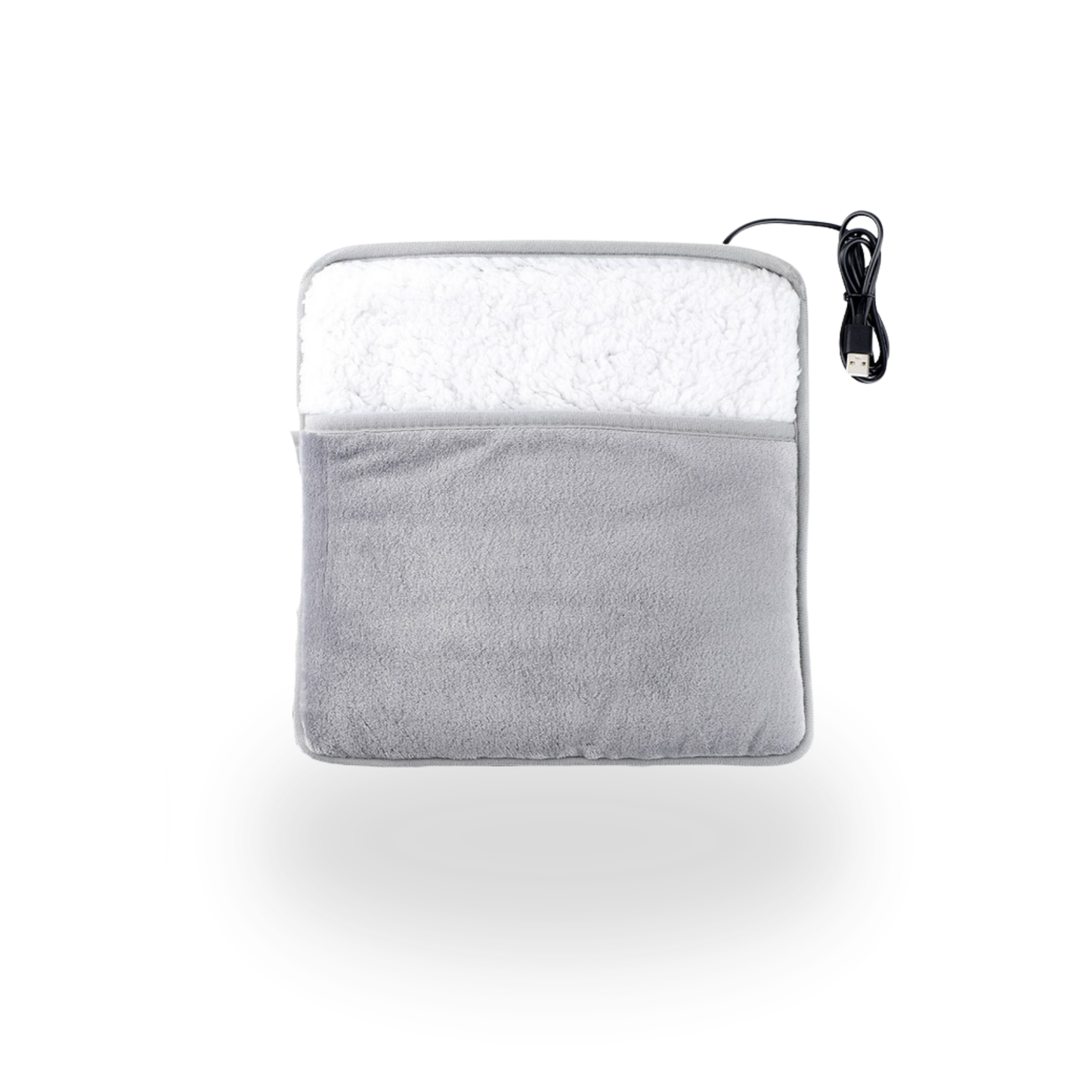 Plush USB Heated Foot Warmer Pad — Soft Flannel, 50–60°C Constant Heat