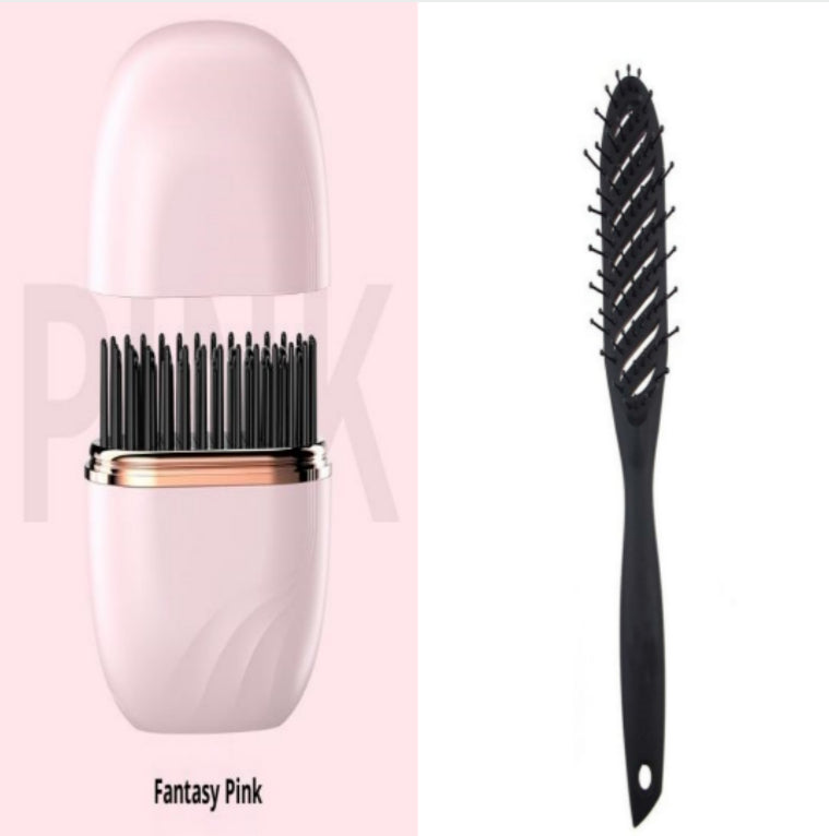 Mini Cordless Hair Straightener Comb – Portable USB Rechargeable Anti-Frizz Brush