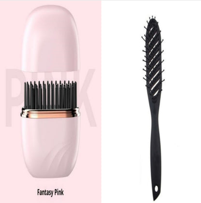 Mini Cordless Hair Straightener Comb – Portable USB Rechargeable Anti-Frizz Brush