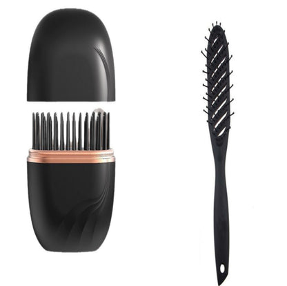 Mini Cordless Hair Straightener Comb – Portable USB Rechargeable Anti-Frizz Brush